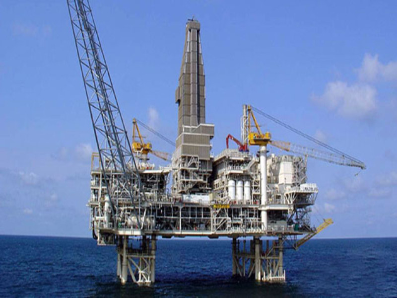 Oil field in the sea